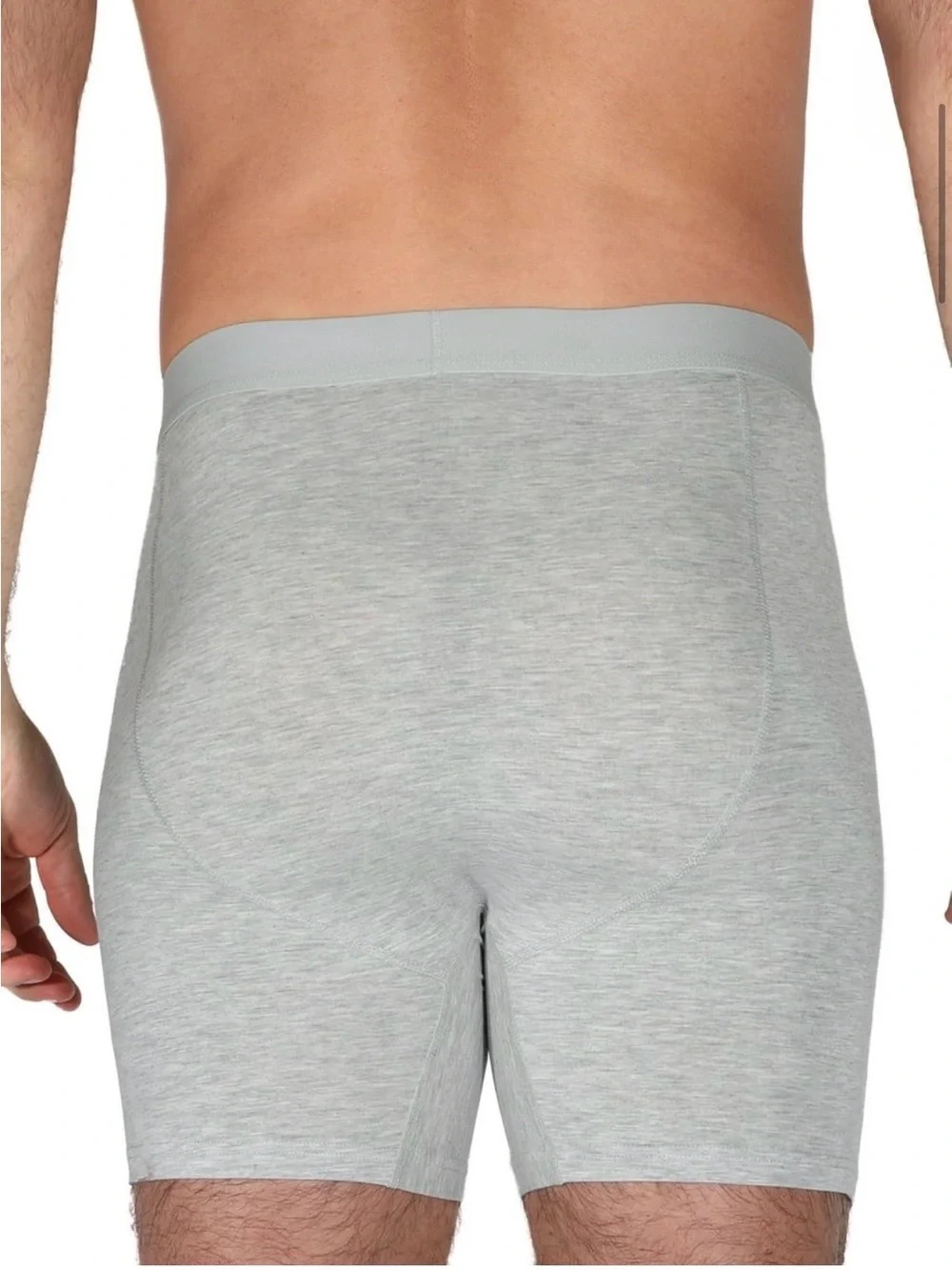 George Men's 3 Pack Rayon Boxer Briefs 6in Stretch Size L 36-38 Green Gray